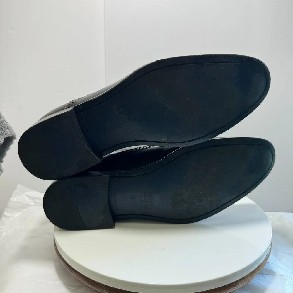 Vintage Foundry Co. Leather Business Career Cap Toe Oxfords Men 10 Midnight Navy